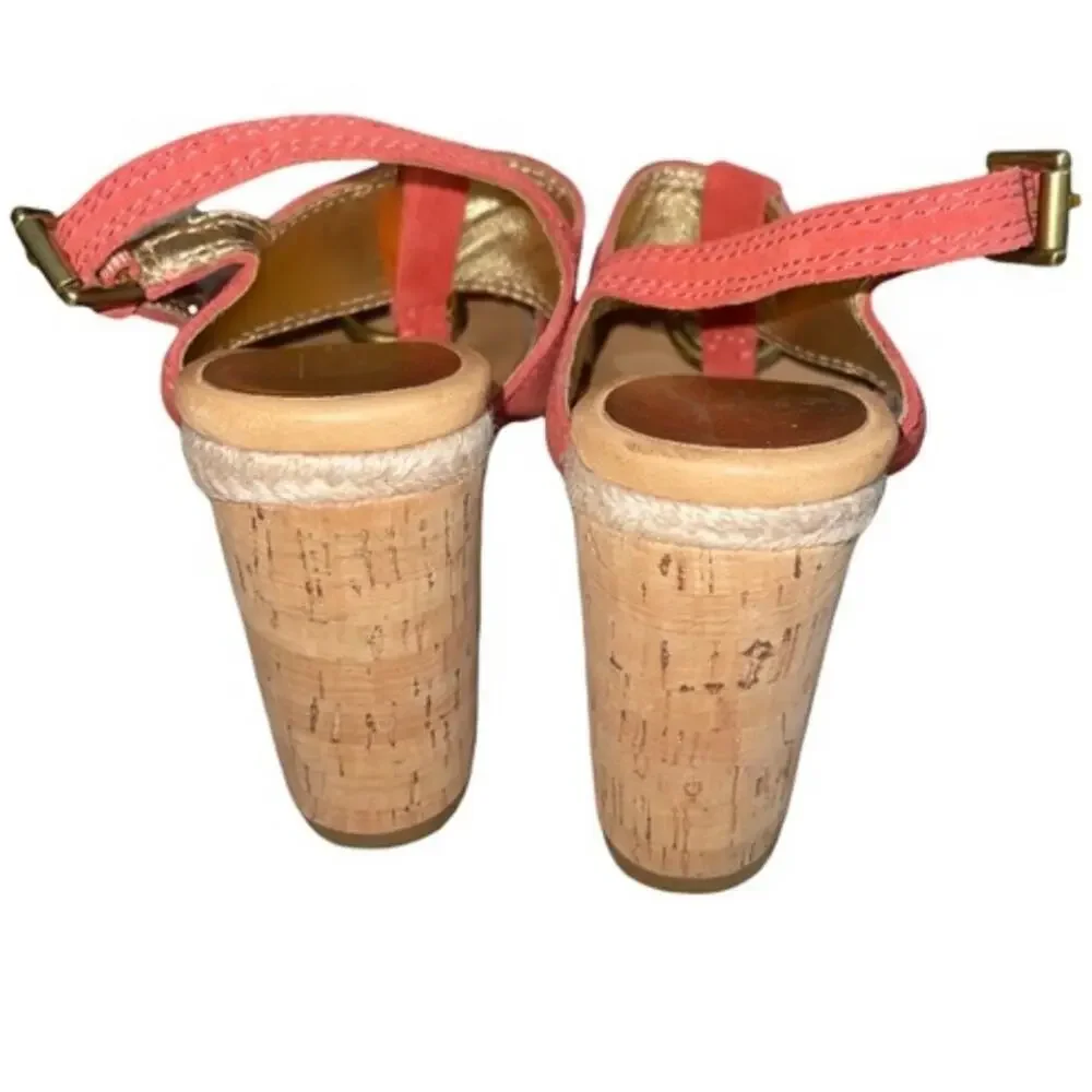 Coach Valeann Tulip Suede Cork Platform Sandals